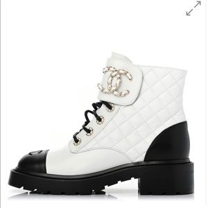 Chanel combat boots